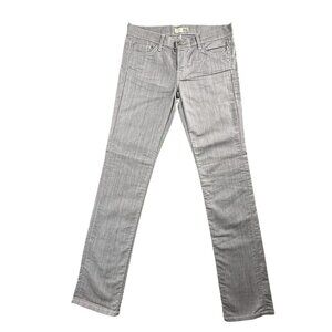 David Kahn Nikki Straight Leg Jeans Mens 32x34 Gray Slim Silver Bullet Denim Y2K